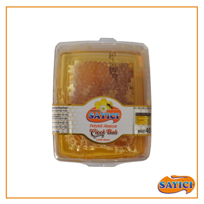 SAYICI PETEKLİ AKASYA ÇİÇEK BALI 450 GR.